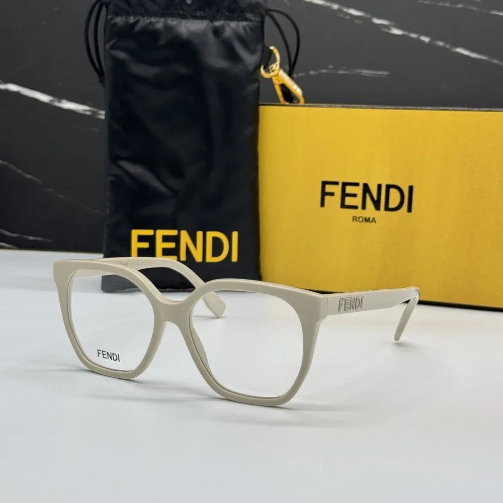 NEW FENDI FE50087I 057 EYEGLASSES WHITE WOMEN EYEWEAR